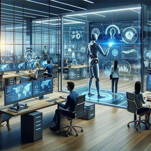 Future workplace powered by AI-driven collaboration and productivity technologies.